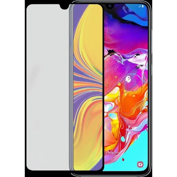 2.5D härdat glas Galaxy A70 svart