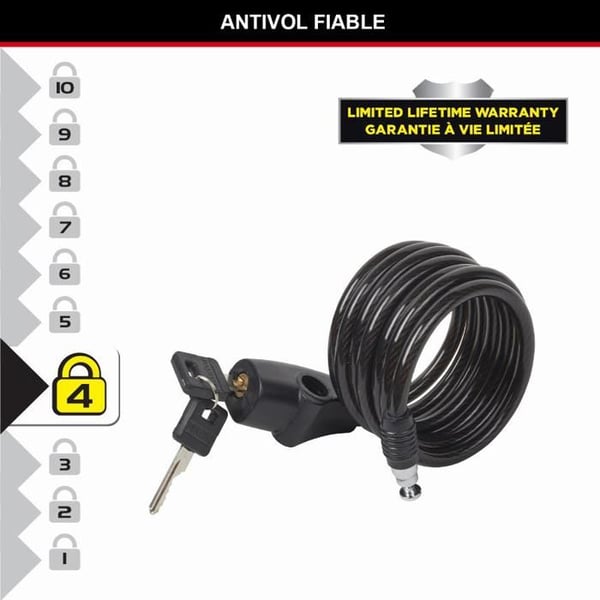 Master Lock 8126EURDPRO Nyckellås Kabel Antivol Svart
