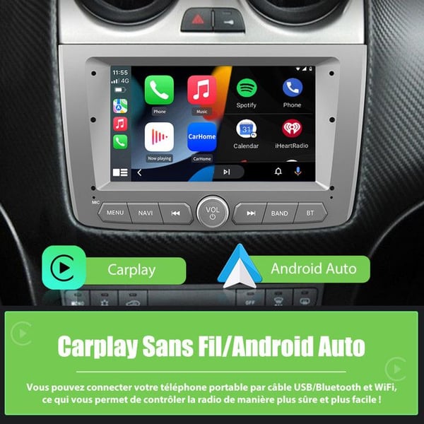AWESAFE 4G Bilradion Android 13 för ALFA ROMEO MITO (2008-2019) 4Go+64Go med 7'' Pekskärm Carplay Android Auto GPS WiFi FM