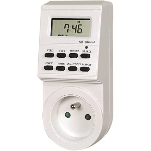 Intelligent digitalt uttag - ELEKTROBOCK - ZSD16 - 8 tidsprogram - Vit färg - Inomhus