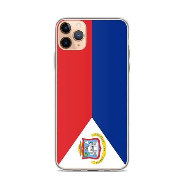 Skal - PIXELFORMA - iPhone 11 Pro Max - Saint-Martins flagga - Stötmotståndskraftig - Mjuk