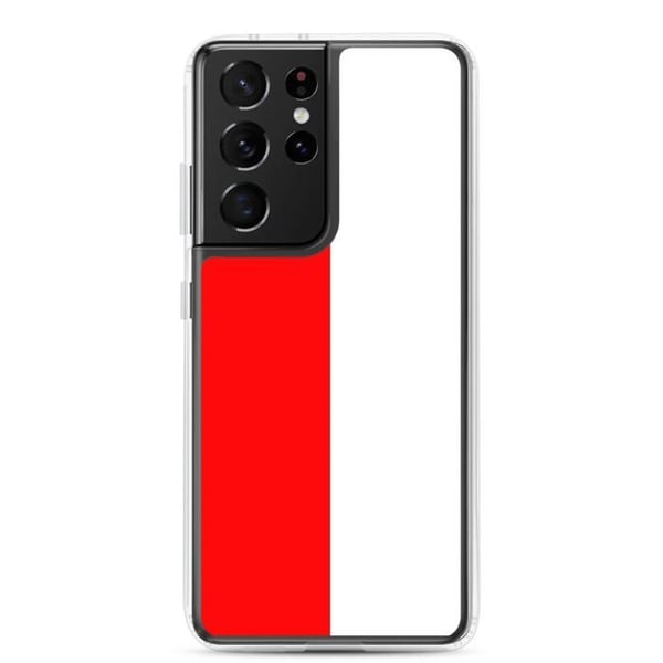 Telefonfodral – Indonesiens flagga – Kompatibel med Samsung Galaxy S21 – Mjuk skal – Slitstark och stöttålig – Pixelforma