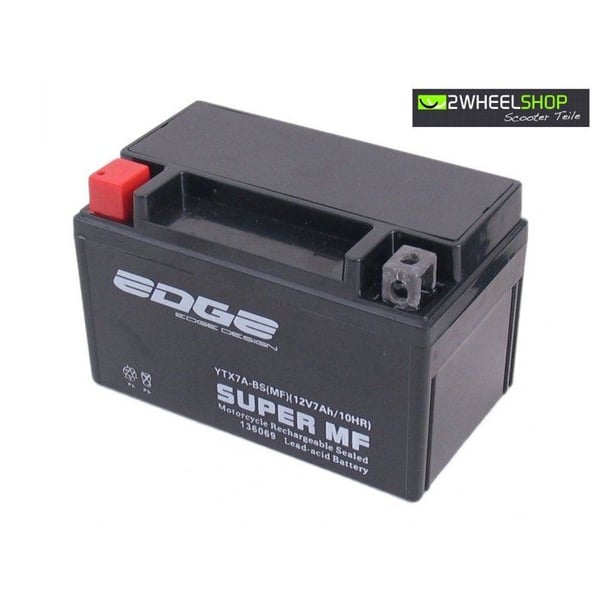 Scooterbatteri - Edge - YTX 7 ABS - 152x88x94 mm - 7 Ah - 12V - 5 celler - Kompatibel med scooter