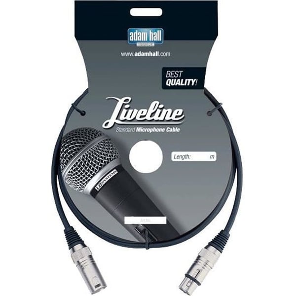 Ekonomisk XLR hane/hona kabel 30 m - svart