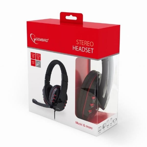 PC-headset - Gembird - GHS-402 - Binaural - Circumaural - In-line kontroll - Svart