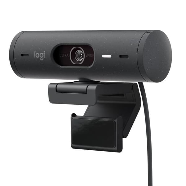 Webbkamera - Full HD 1080p - Logitech - Brio 500 - Inbyggd mikrofon - Grafit
