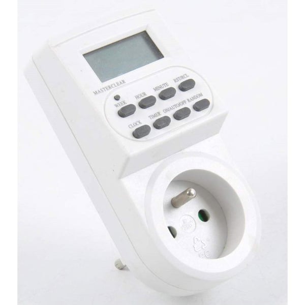 Intelligent digitalt uttag - ELEKTROBOCK - ZSD16 - 8 tidsprogram - Vit färg - Inomhus