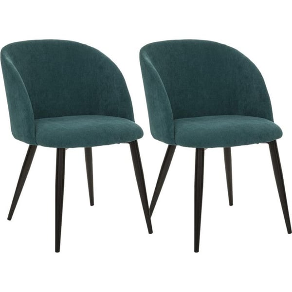 Set med 2 fåtöljer i ekimitation "Céleste" i ribsad sammet från Atmosphéra - Jade