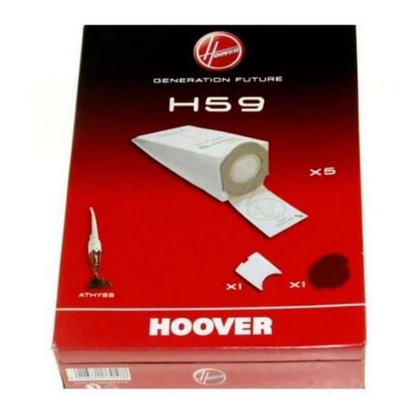 Dammsugarpåse - HOOVER - H59 ATHYSS - Förpackning med 5 påsar - 1 filter