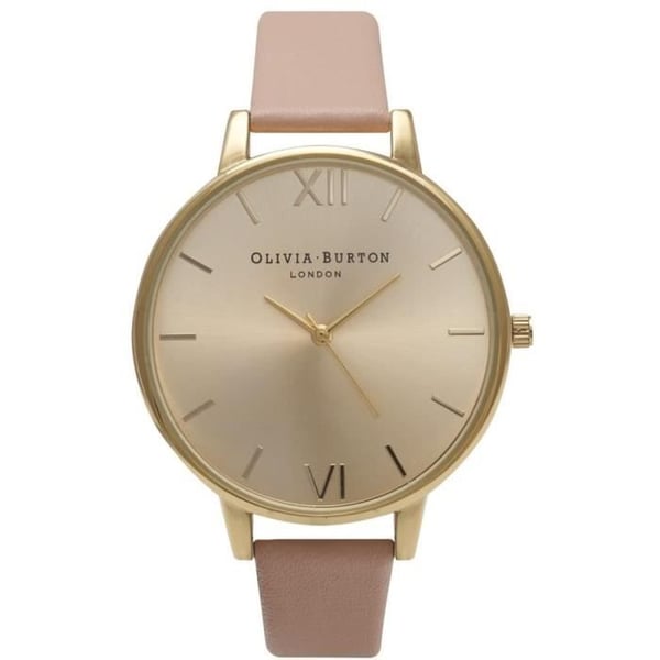 OLIVIA BURTON DAM 38MM ROSA LÄDERREM ANALOG QUARTZ WATCH OB14BD31