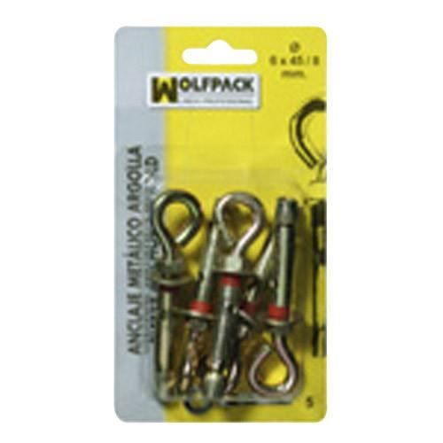 Metallskruv - WOLFPACK - 6x 45/8 mm - Paket med 5 - Färg Svart - Metall