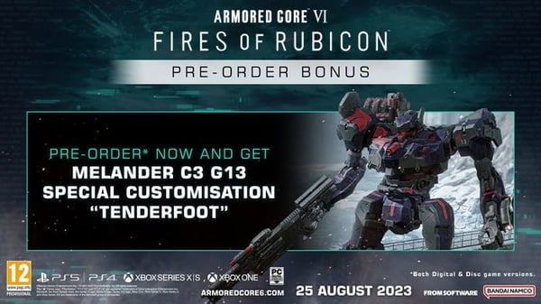 Xbox series x spelsläpp Namco - 920-27440 - Armored Core VI Fires of Rubicon Launch Edition (Xbox One / Series X)