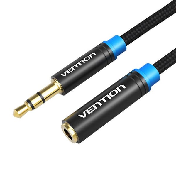 Ljudkabel - VENTION - 3,5 mm hane-hona - Flätad bomull - 1,5 m - Stereo ljud