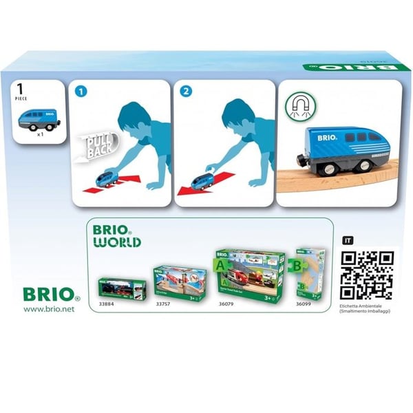 Tog - BRIO - 36019 - Tilbagetrækningsmotor - 100% selvkørende - Fra 3 år