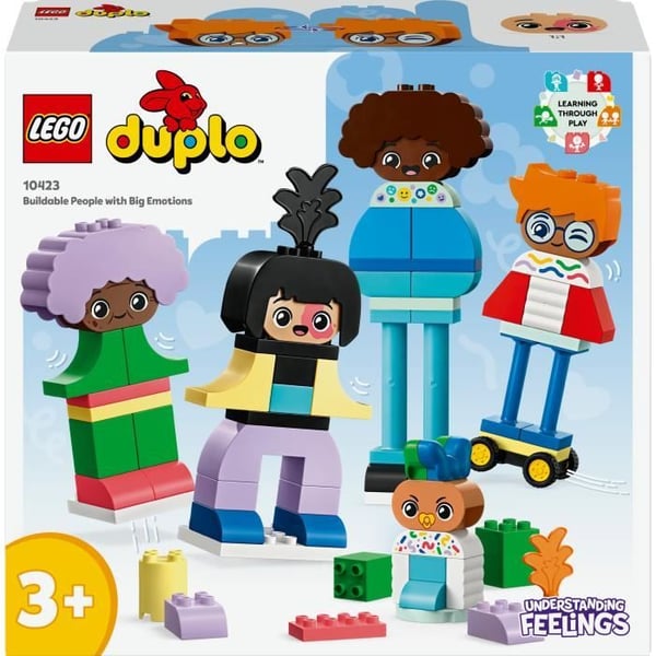 LEGO® 10423 DUPLO My Town-karaktärer att bygga med olika känslor, leksak med 71 klossar med 5 karaktärer