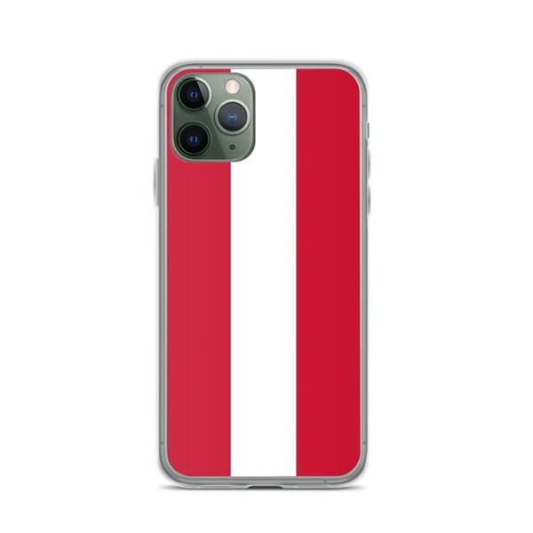 iPhone-fodral - Österrikisk flagga - Smidigt - Transparent plast - Kompatibel med iPhone 11 Pro