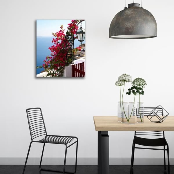 Legendarte - Målning, tryck på duk - Blick på det dagliga lugnet vid havet cm. 80x100