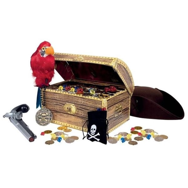 Piratskattkista - LITEN CLOWN - Halloween Dekoration - Brun - 20x30x17 cm - Inomhus