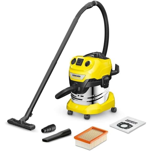 Vattensug och Dammsugare - KÄRCHER - WD 4 P S V-20/5/22 - 1000W - Rostfritt stål 20L - Blåsfunktion