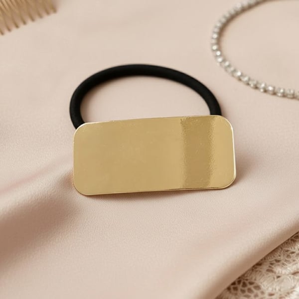 Casual Lucienne Elastisk med Geometriskt Manschett i Guld Svart / Guld