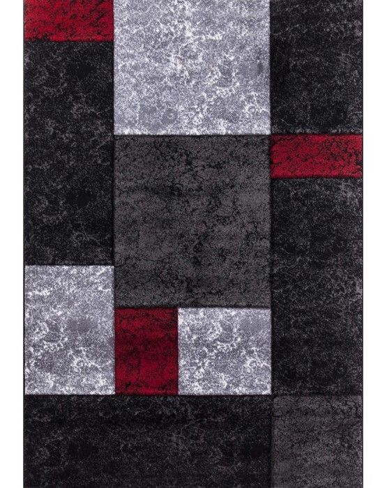 Teppe 3D - Ayyildiz - Hawaii 1330 - Röd - 80x300 cm - 13 mm höjd av fibrer