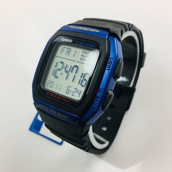 Klocka - Casio - W96H-2AV - Kvarts - Digital - Blå