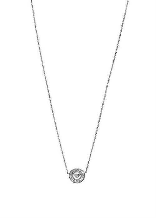 Glittrande silverhalsband med kubiskt zirkon EG3585040