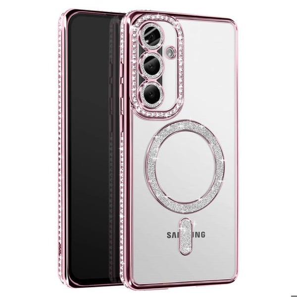 Coque - Samsung - Galaxy A56 - Rosa - Strass - MagSafe - Elegant
