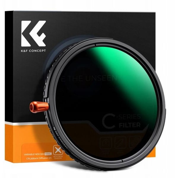Fotofilter K-f Hybridfilter 3 i 1 46 mm, fader 46 mm ND2-32 + komplett filter + svart diffusor 1/4 / KF01.2061 Fotofilter K-f Hybridfilter 3 i 1 46 mm, fader 46 mm ND2-32 + komplett filter + svart diffusor 1/4 / KF01.2061
