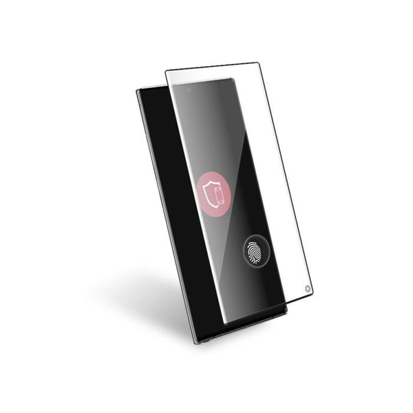 Skärmskydd - Samsung - G S23 Ultra 5G - Organiskt glas - Svart kant - Livstidsgaranti