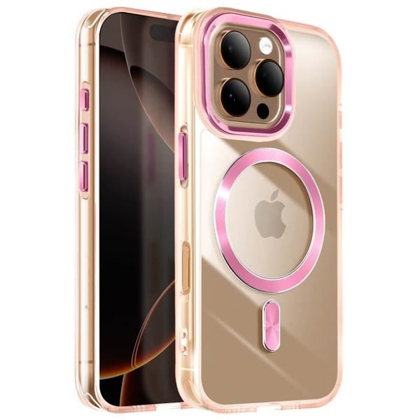 MagSafe-fodral för iPhone 16 Pro Baksidan i Kristall Färg Rosé Champagne