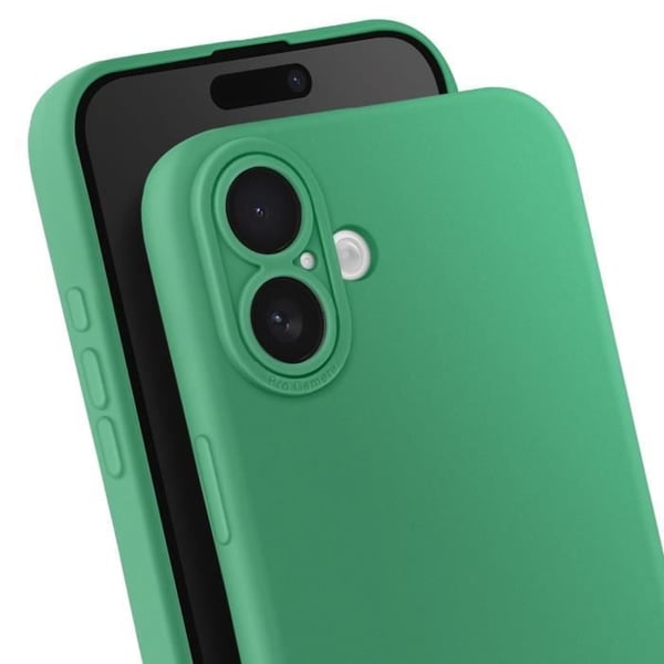 Siliconfodral för iPhone 16 Slät Skyddad Kamerablock Grön