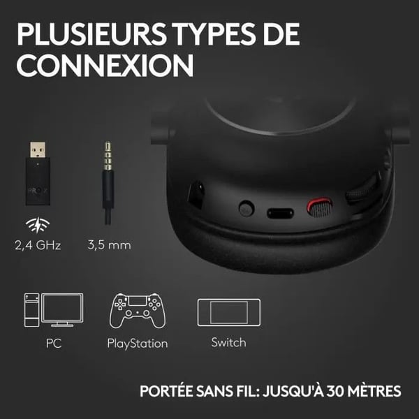 Pelikypärät - Langattomat - Logitech G - Pro X 2 - Bluetooth - PS5, PS4, PC - Musta