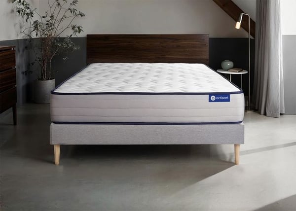 Madrass- och boxspringset 150x190 cm - Actiflex Form - Boxspringkit grå