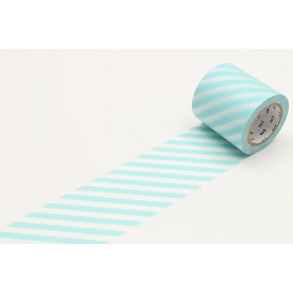 Maskeringstejp - Maskeringstejp MT Casa Randig 5 cm aqua - rand mintblå Maskeringstejp - Maskeringstejp MT Casa Randig 5 cm aqua - rand mintblå
