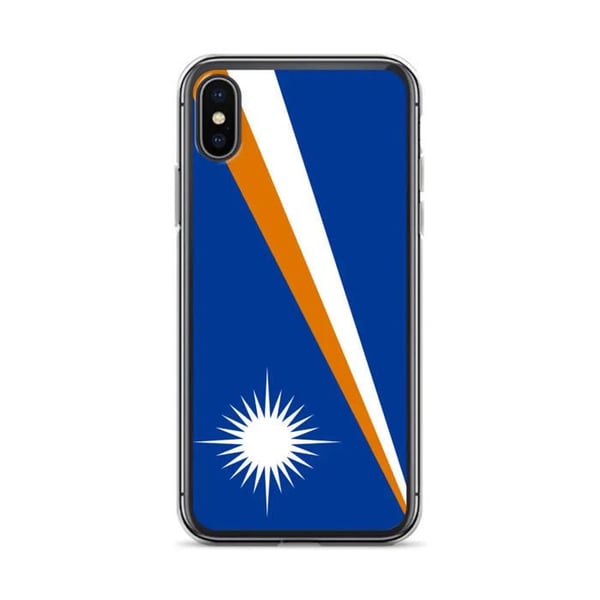 Mobilskal - PIXELFORMA - Marshallöarnas flagga - Kompatibel med iPhone XS Max - Flexibel - Stötabsorberande