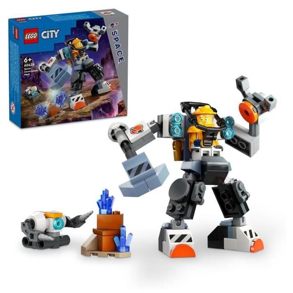 LEGO® 60428 City Space Construction Robot, Robotminifigurleksak med rymddräkt, Present för barn 6 år