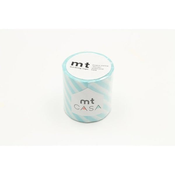 Maskeringstejp - Maskeringstejp MT Casa Randig 5 cm aqua - rand mintblå
