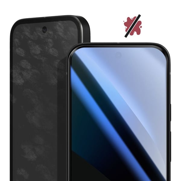 Skärmskydd - FORCE GLASS - Google Pixel 10a - Flexibelt glas kant till kant - Ultra transparent - Svart kant