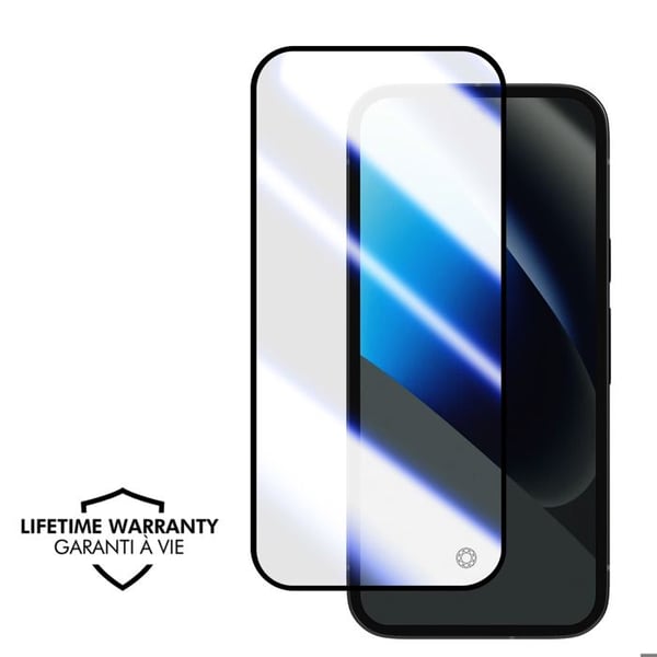 Skärmskydd - FORCE GLASS - Google Pixel 10a - Flexibelt glas kant till kant - Ultra transparent - Svart kant