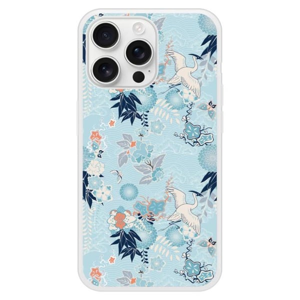 Coque i silikon med förstärkning och tryck, kompatibel med Apple iPhone 16 Pro Max Kimono
