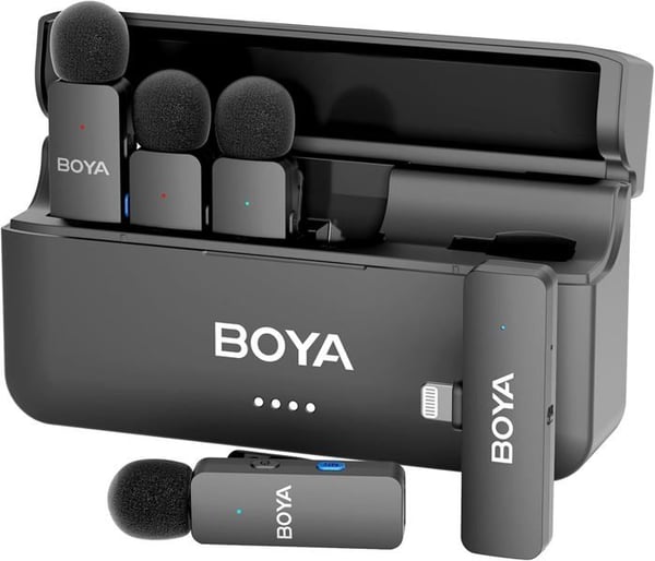 Trådlös Lavaliere Mikrofon - BOYA - BY-V4D - Kompatibel med iPhone - Batteritid 18h - Räckvidd 200m