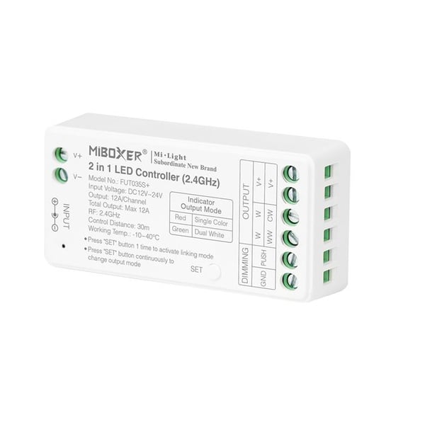 2-i-1-kontroller - MIBOXER - Enkel + Dual Vit - LED-tillbehör - Energibesparing - Blandet