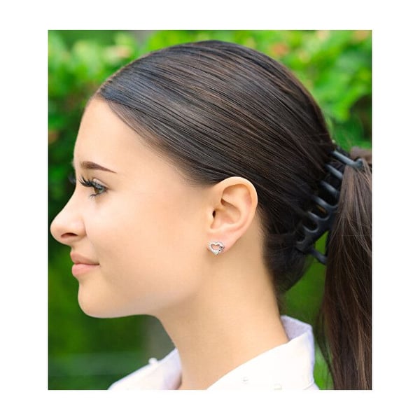 Silver earrings with cubic zirconia AGT-E236PW