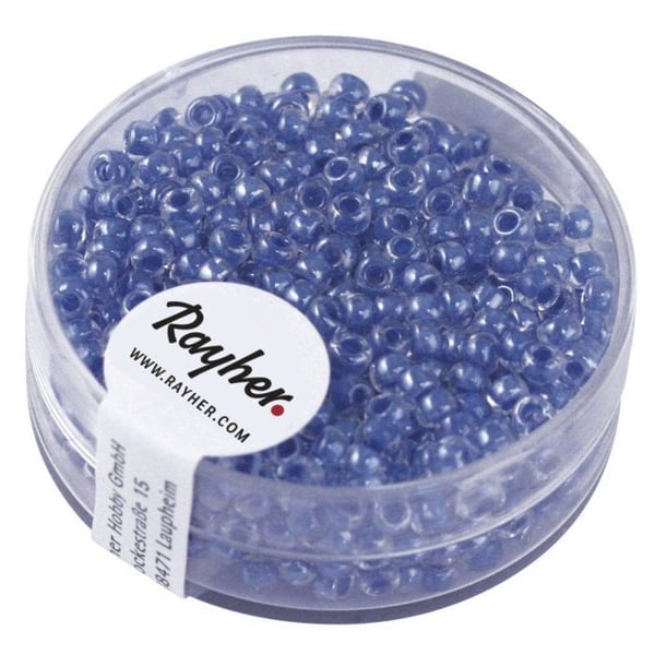 Rocailles Arktis, lustrerade, 2,6 mm, 17 g förpackning, kungslila Rocailles Arktis, lustrerade, 2,6 mm, 17 g förpackning, kungslila