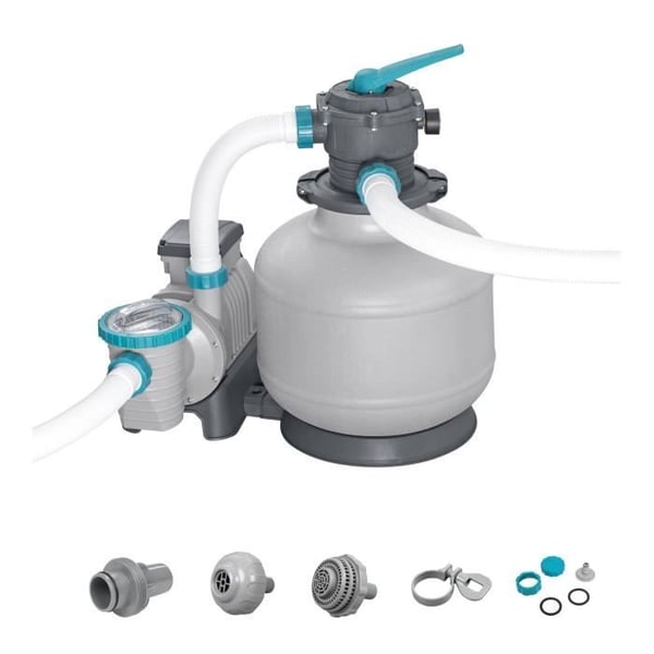 Sandfilter / filterpumpe til swimmingpool op til 66 m3 - Bestway - 11 355 L/h - Med forfilter