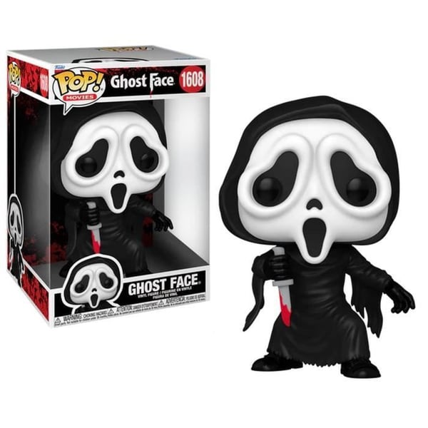 Figur - FUNKO - Ghostface - Jumbo Pop N° 1608 - Scream - Svart - 14 år och uppåt