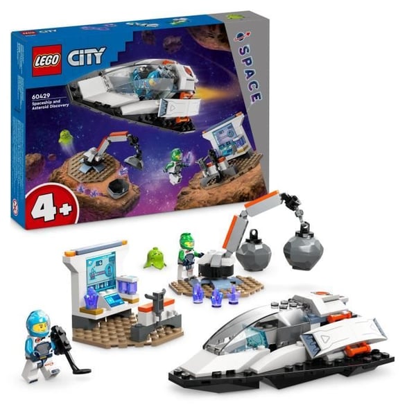 LEGO® 60429 City Skeppet och upptäckten av asteroiden, leksak med 2 astronautminifigurer och utomjordisk figur