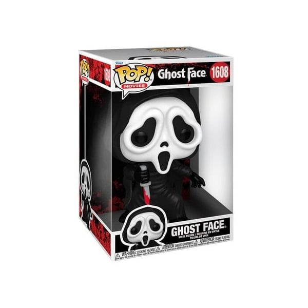 Figur - FUNKO - Ghostface - Jumbo Pop N° 1608 - Scream - Svart - 14 år och uppåt