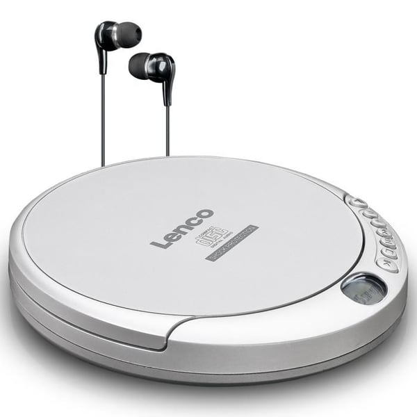 Lenco CD-201SI - Bärbar CD-spelare med stötskydd - Silver